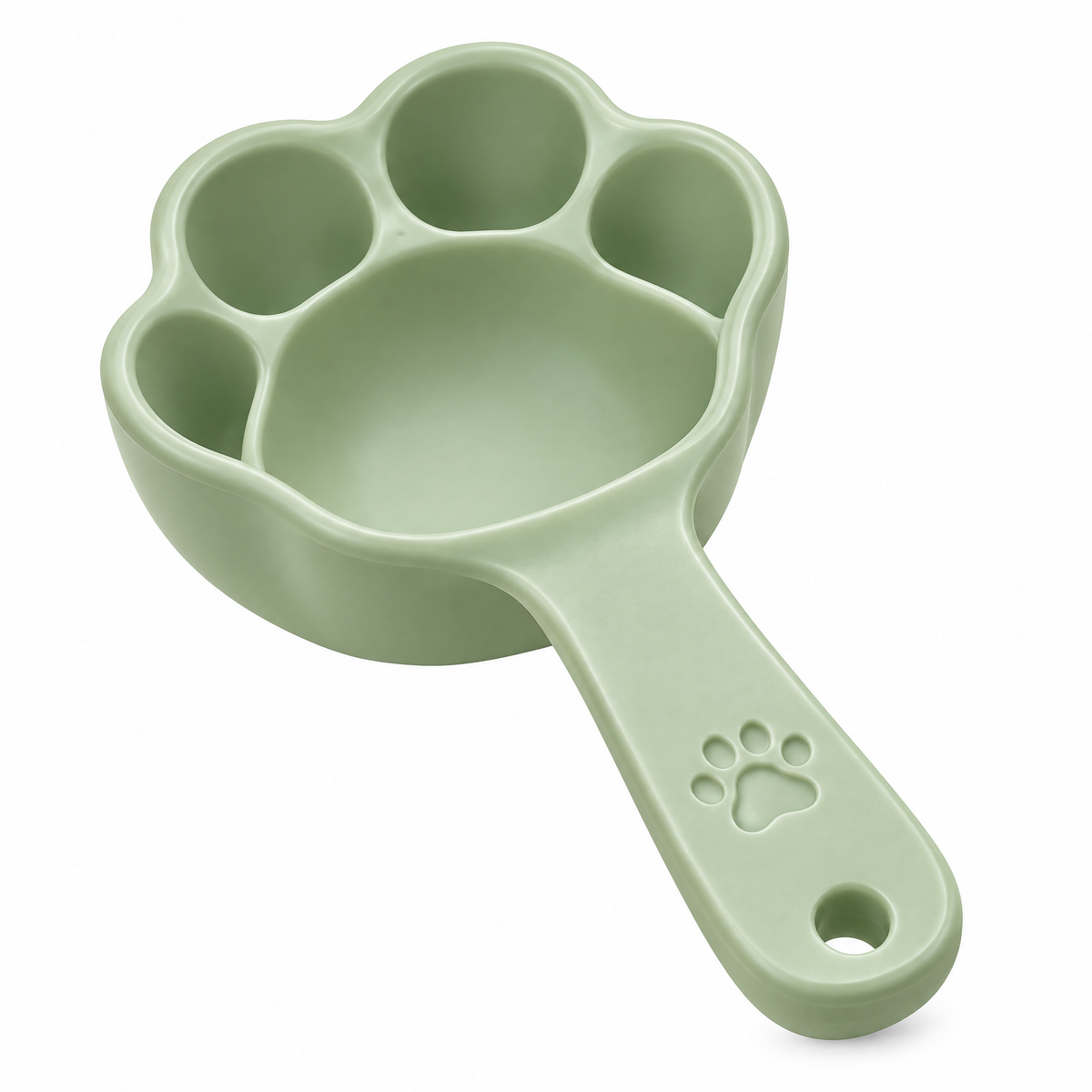 Broniort™ PawPortion Silicone Pet Food Scoop – Paw-Shaped 1-Cup Dry Kibble Measuring Scoop with Easy-Grip Handle