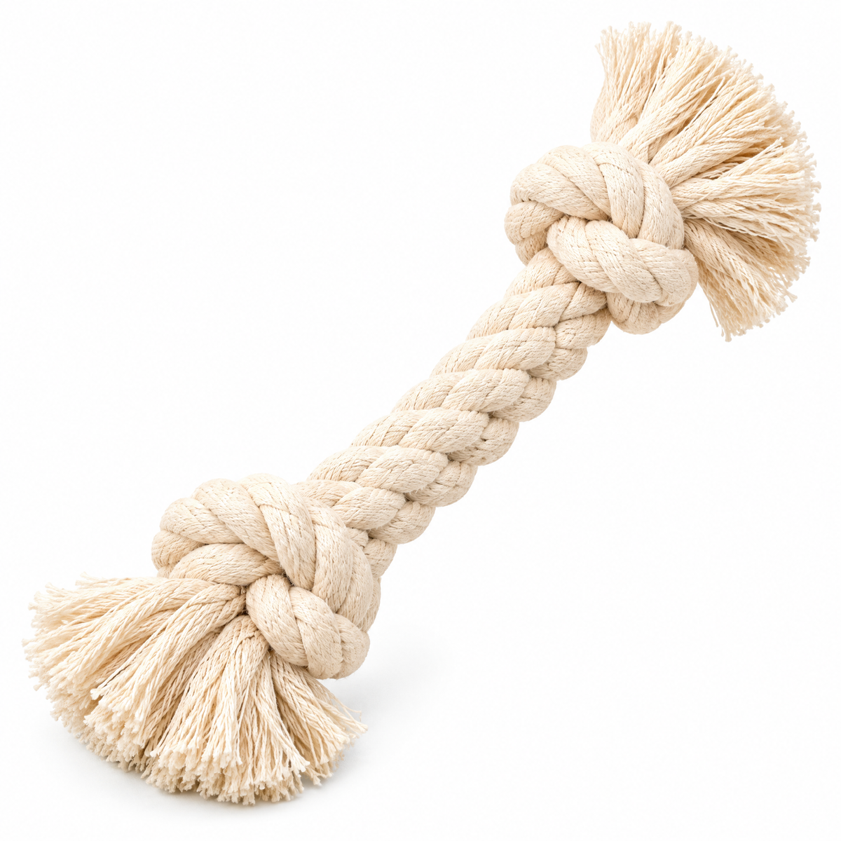 Broniort™ CottonLoop Natural Cotton Rope Pet Chew & Tug Toy – Braided Dog Rope Toy for Tug, Fetch & Supervised Chewing