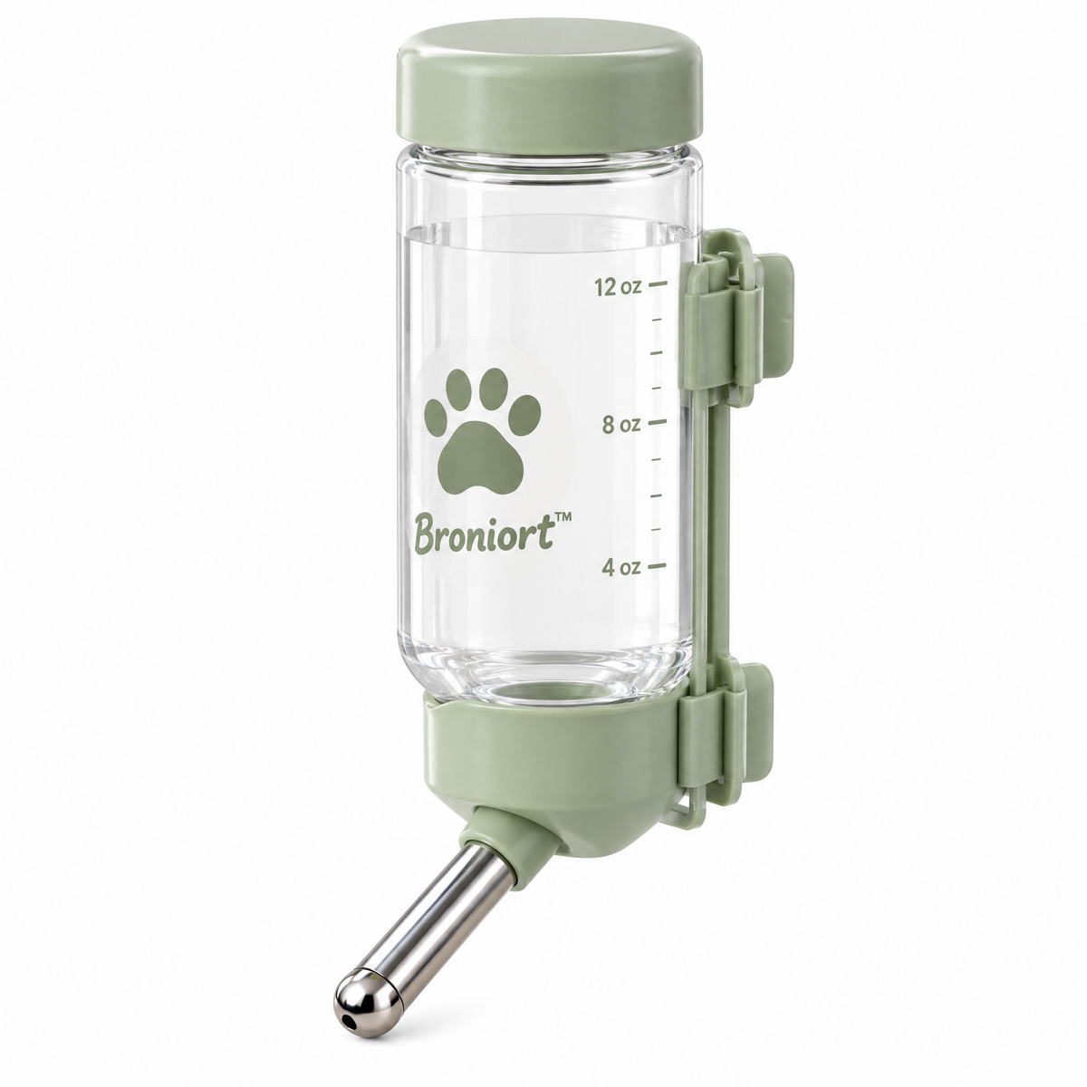 Broniort™ SipRoll Pet Drinking Bottle – Ball-Tip Water Dispenser for Small Pets, Cage & Crate Hydration Bottle