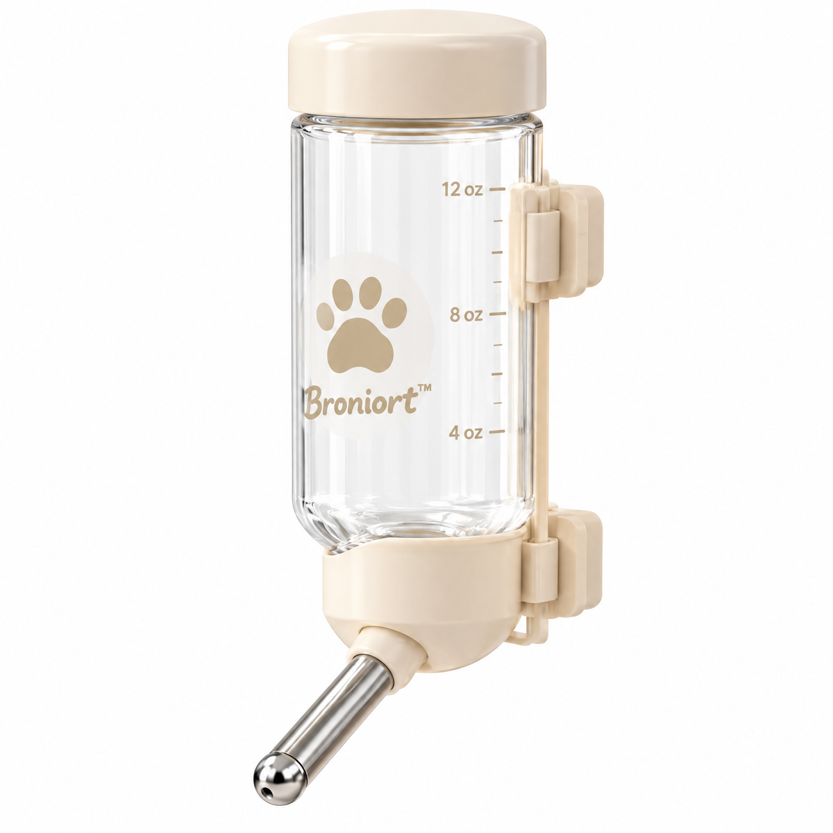 Broniort™ SipRoll Pet Drinking Bottle – Ball-Tip Water Dispenser for Small Pets, Cage & Crate Hydration Bottle