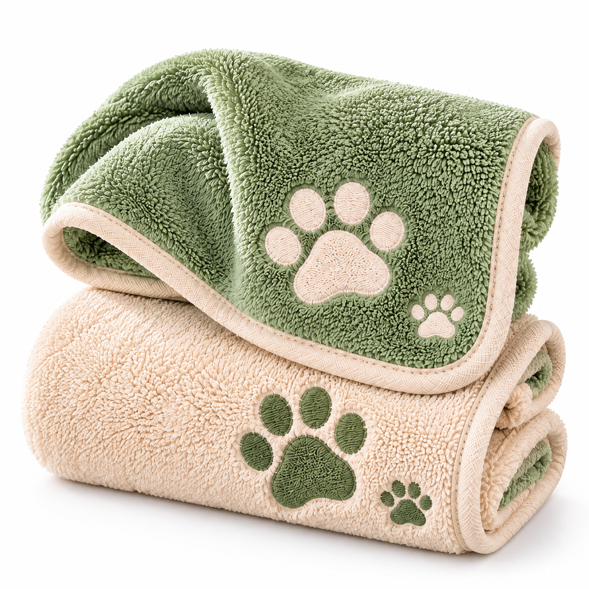 Broniort™ MiniCloud Pet Towels – Quick-Dry Mini Dog & Cat Towels, 2-Pack for Paws, Baths & Everyday Cleanup